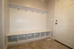 mudroom design, Making New Home Construction Less Stressful