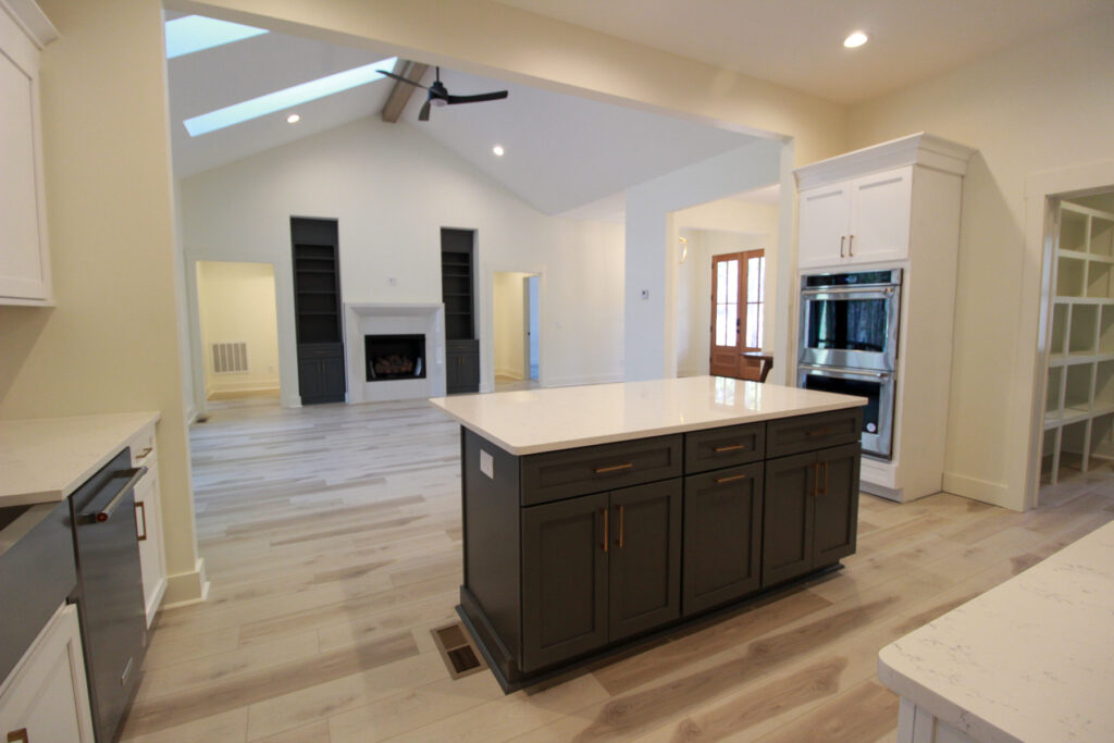 serene escape, custom home in southern pines nc - kitchen island